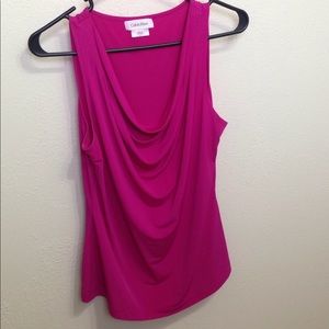 Calvin Klein sleeveless cowl-neck top